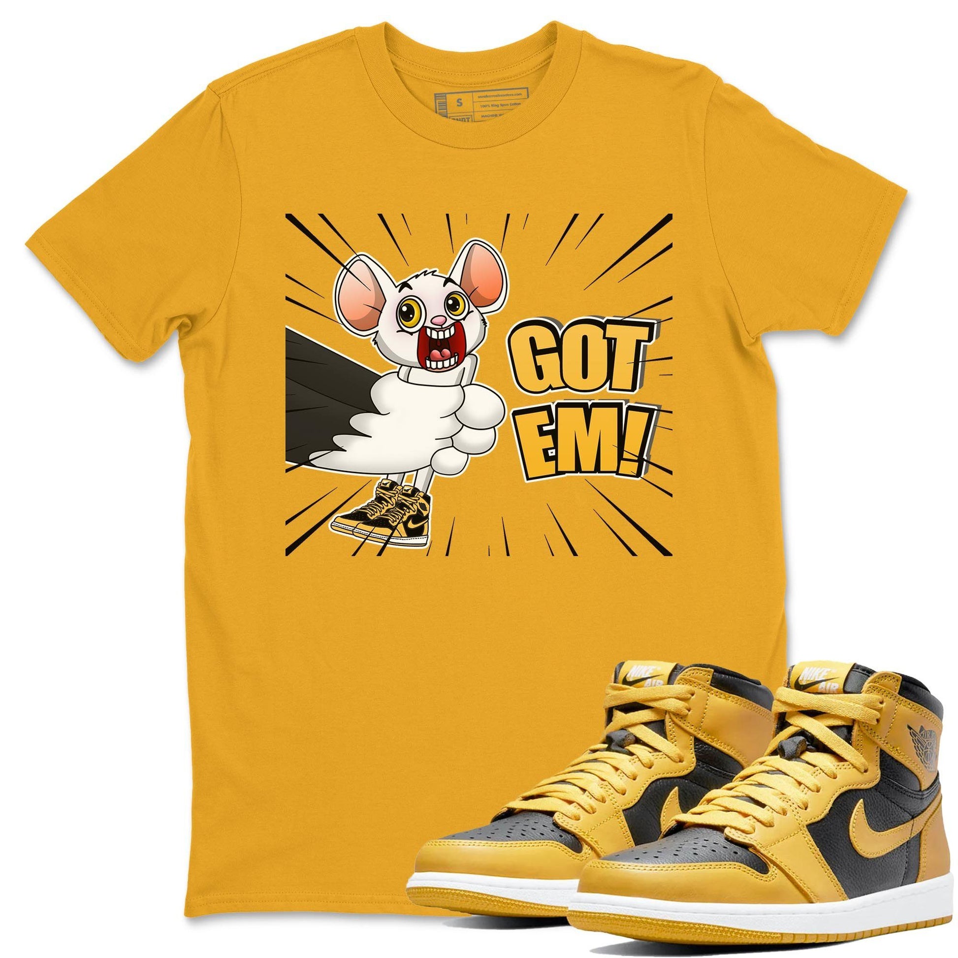 Jordan 1 Pollen Sneaker Match Tees T&J Got Em Sneaker Tees Jordan 1 Pollen Sneaker Release Tees Unisex Shirts