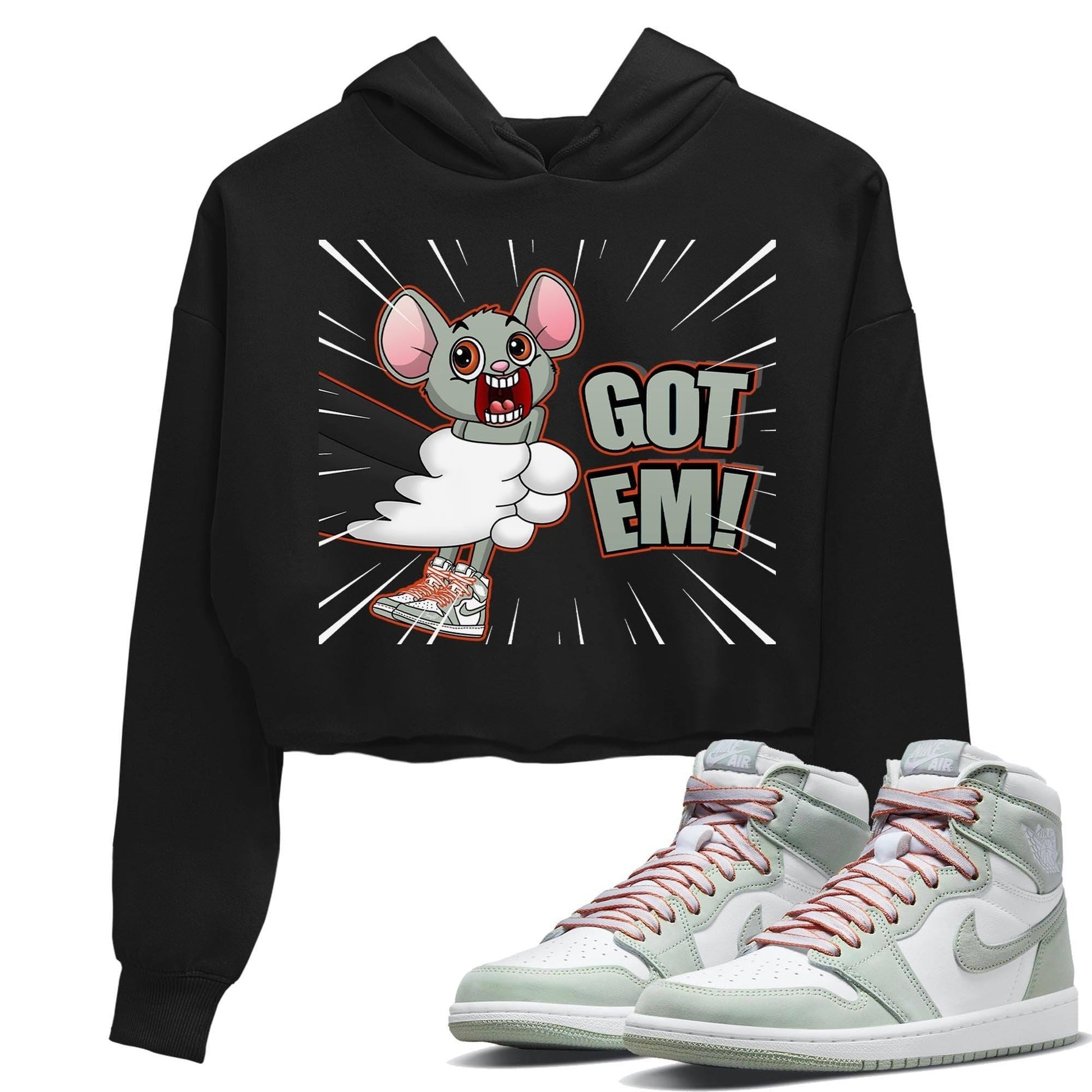 Jordan 1 Seafoam Sneaker Match Tees T&J Got Em Sneaker Tees Jordan 1 Seafoam Sneaker Release Tees Women's Shirts
