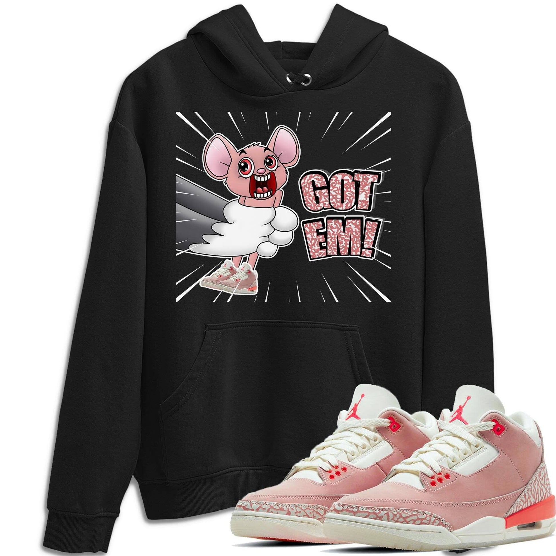 Jordan 3 Rust Pink Sneaker Match Tees T&J Got Em Sneaker Tees Jordan 3 Rust Pink Sneaker Release Tees Unisex Shirts