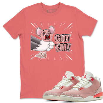 Jordan 3 Rust Pink Sneaker Match Tees T&J Got Em Sneaker Tees Jordan 3 Rust Pink Sneaker Release Tees Unisex Shirts