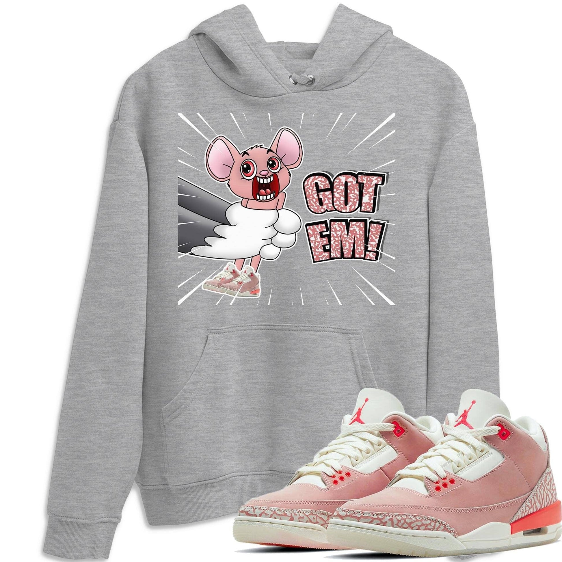 Jordan 3 Rust Pink Sneaker Match Tees T&J Got Em Sneaker Tees Jordan 3 Rust Pink Sneaker Release Tees Unisex Shirts