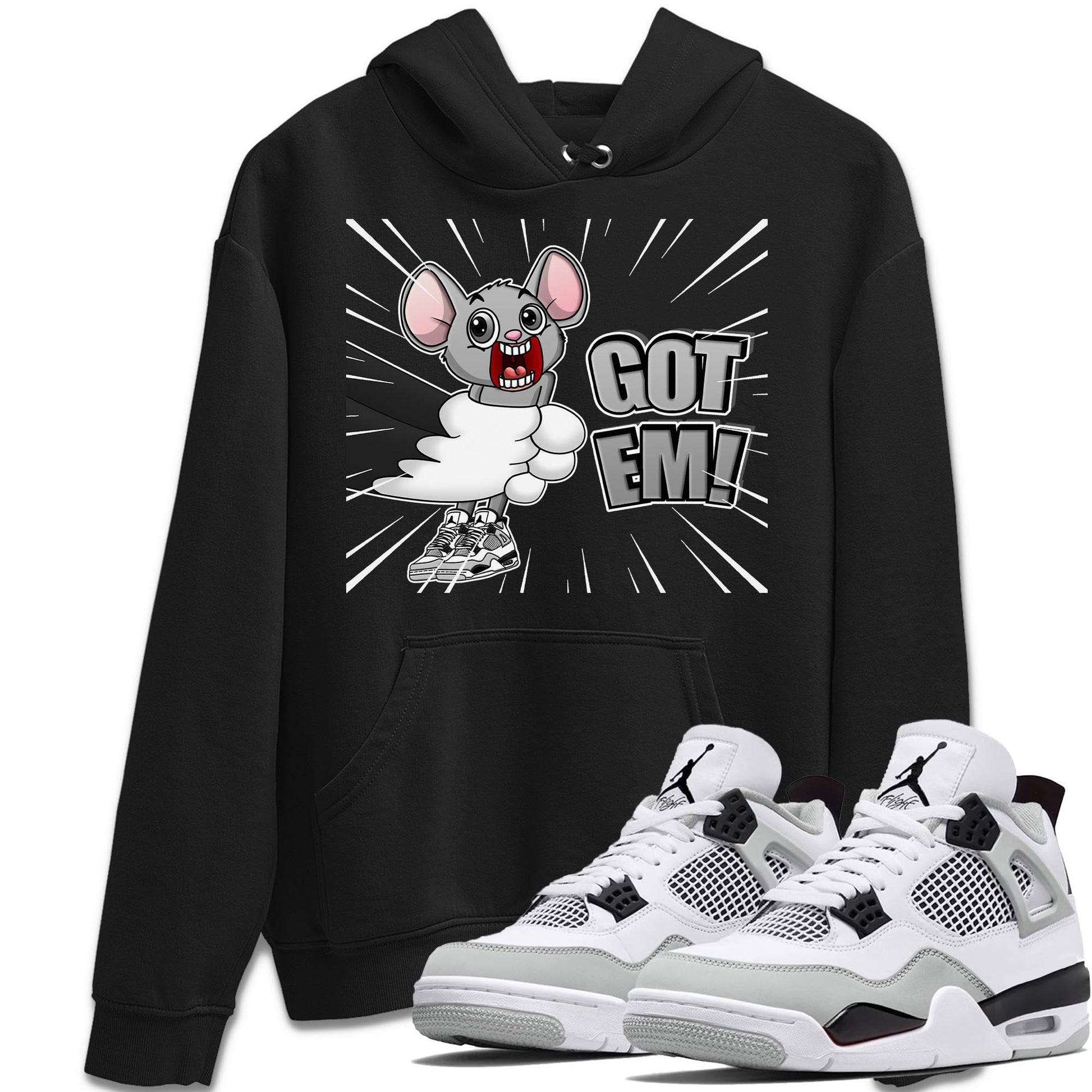 Jordan 4 Military Black Sneaker Match Tees T&J Got Em Sneaker Tees Jordan 4 Military Black Sneaker Release Tees Unisex Shirts