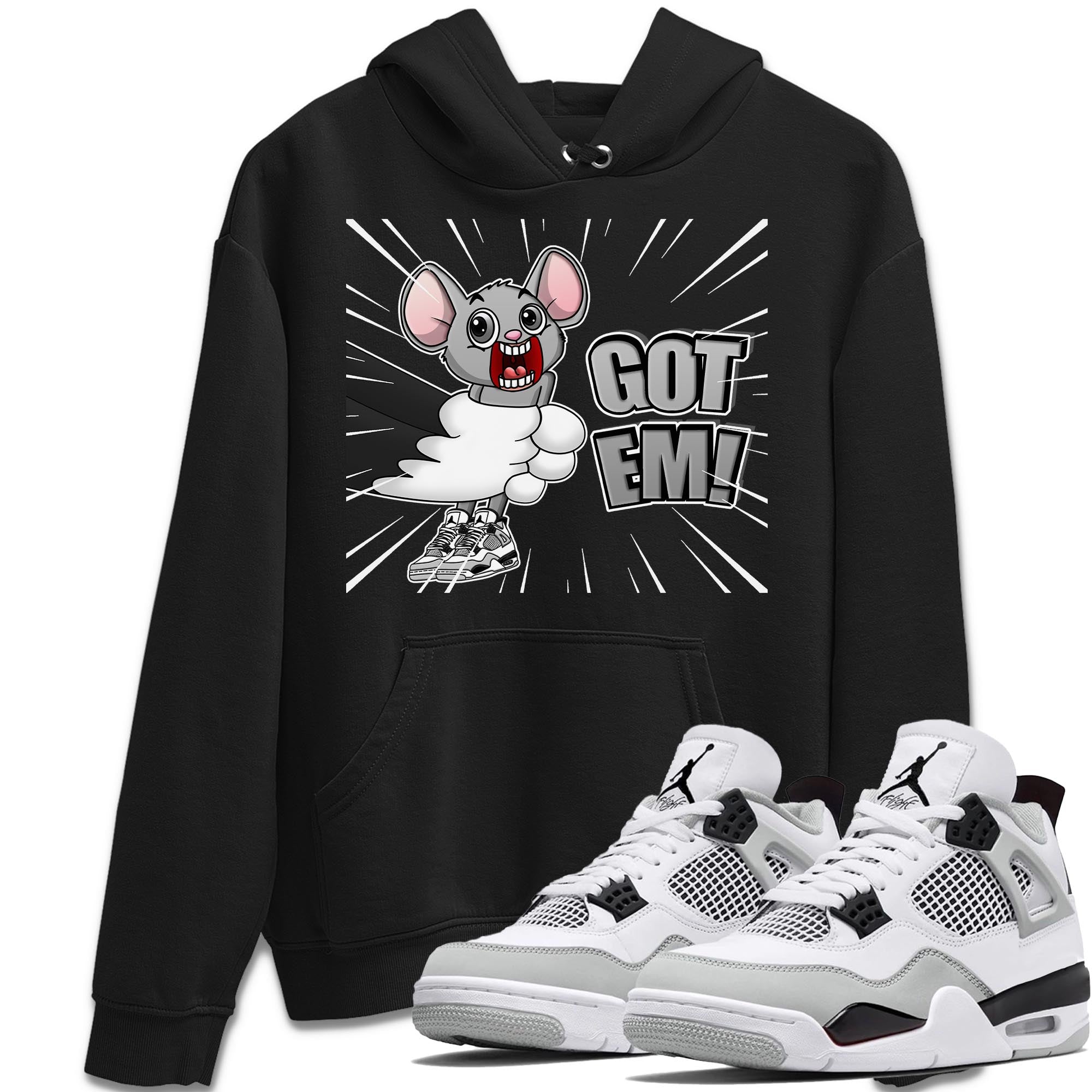 Jordan 4 Military Black Sneaker Match Tees T&J Got Em Sneaker Tees Jordan 4 Military Black Sneaker Release Tees Unisex Shirts