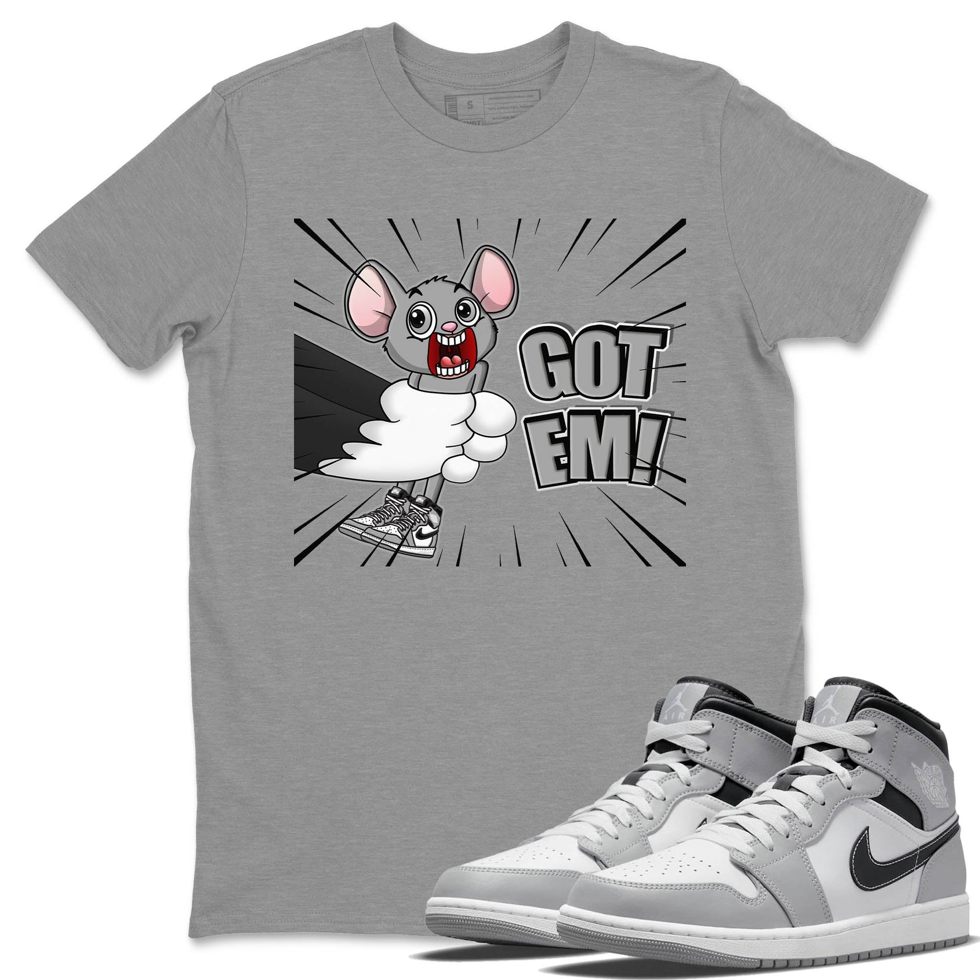 Jordan 1 Light Smoke Grey Sneaker Match Tees T&J Got Em Sneaker Tees Jordan 1 Light Smoke Grey Sneaker Release Tees Unisex Shirts