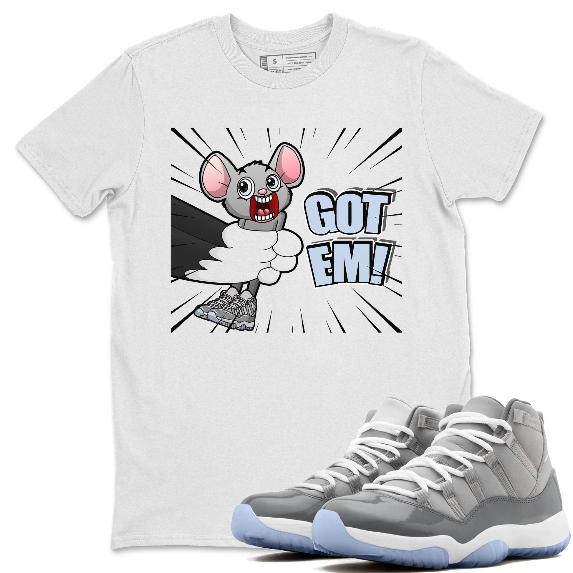 Jordan 11 Cool Grey Sneaker Match Tees T&J Got Em Sneaker Tees Jordan 11 Cool Grey Sneaker Release Tees Unisex Shirts