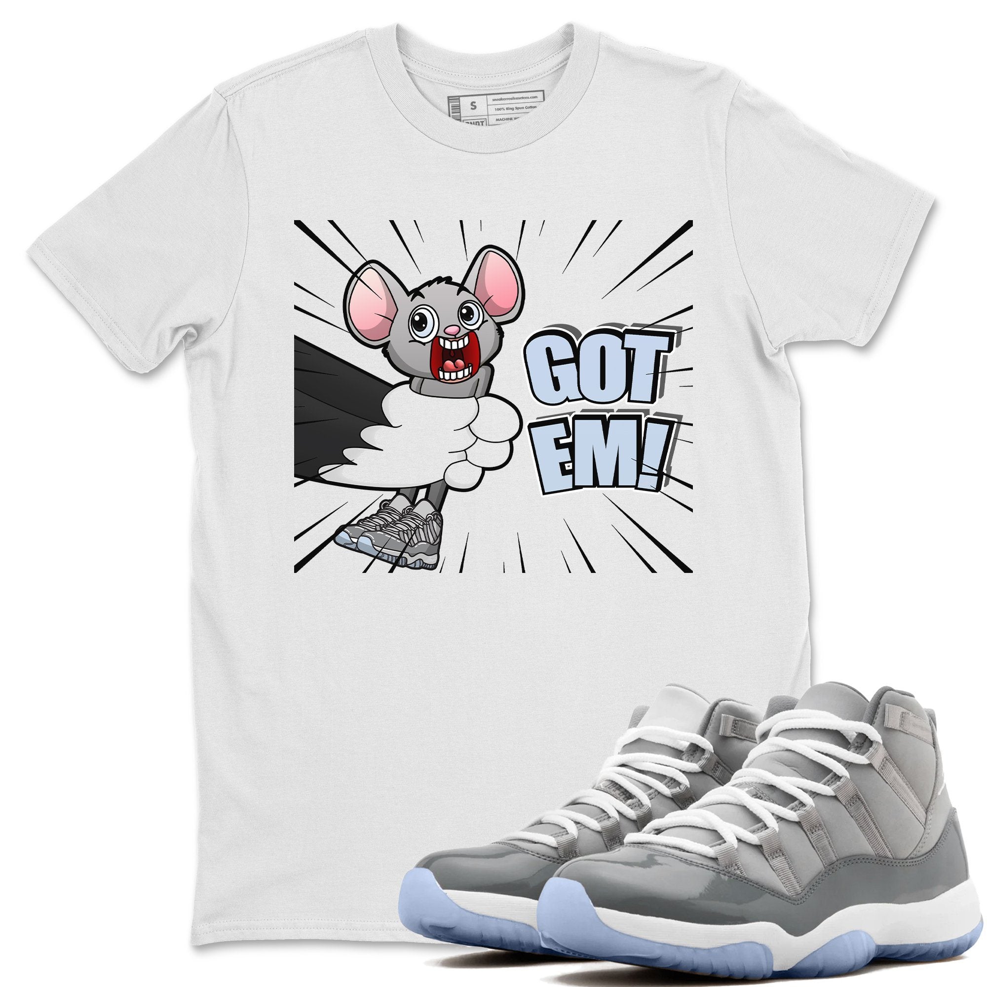 Jordan 11 Cool Grey Sneaker Match Tees T&J Got Em Sneaker Tees Jordan 11 Cool Grey Sneaker Release Tees Unisex Shirts