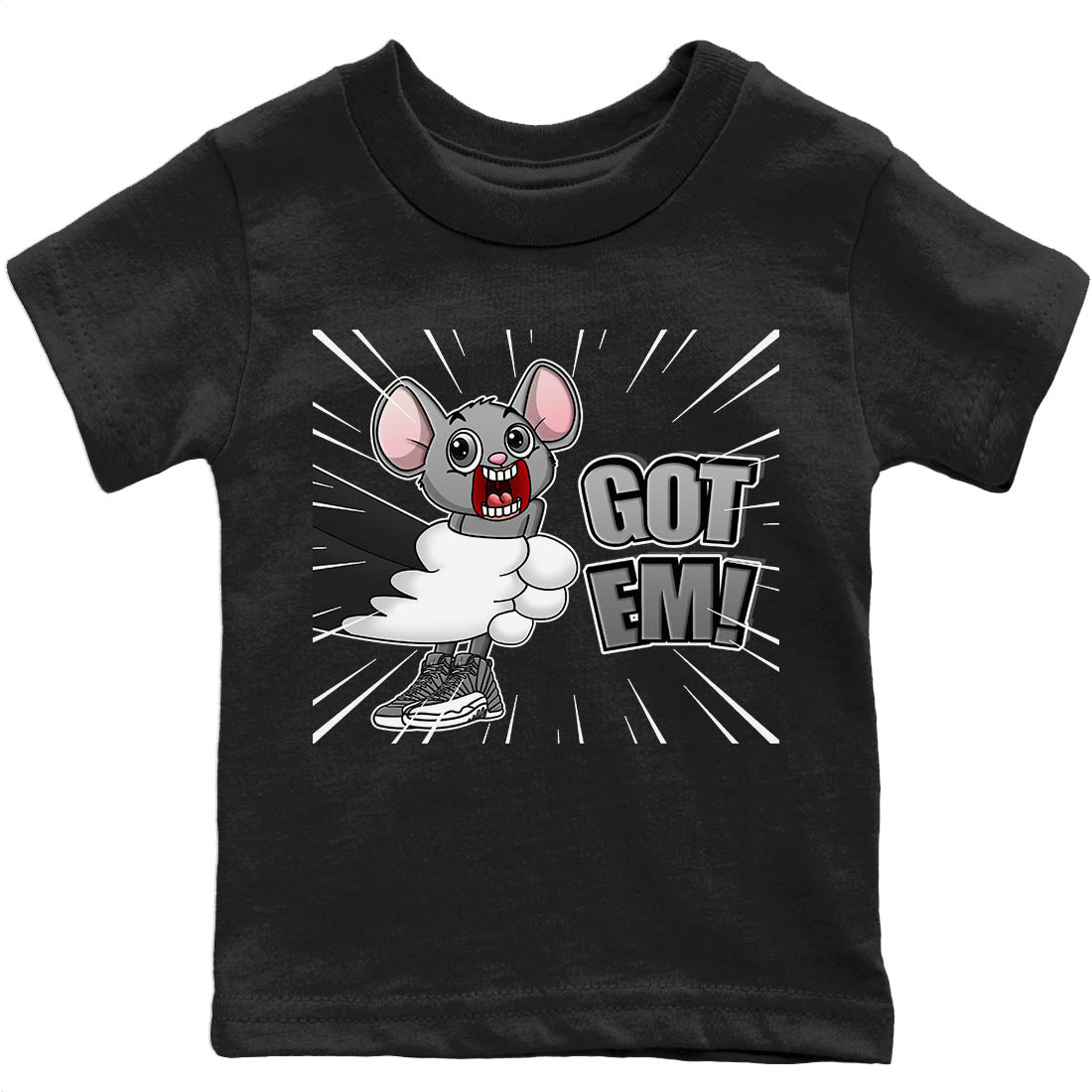 Jordan 12 Stealth Sneaker Match Tees T&J Got Em Sneaker Tees Jordan 12 Stealth Sneaker Release Tees Kids Shirts