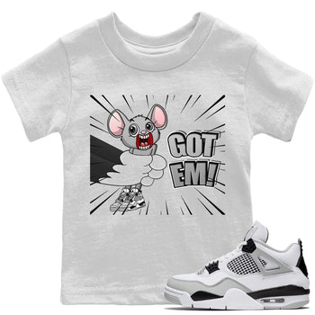 Jordan 4 Military Black Sneaker Match Tees T&J Got Em Sneaker Tees Jordan 4 Military Black Sneaker Release Tees Kids Shirts
