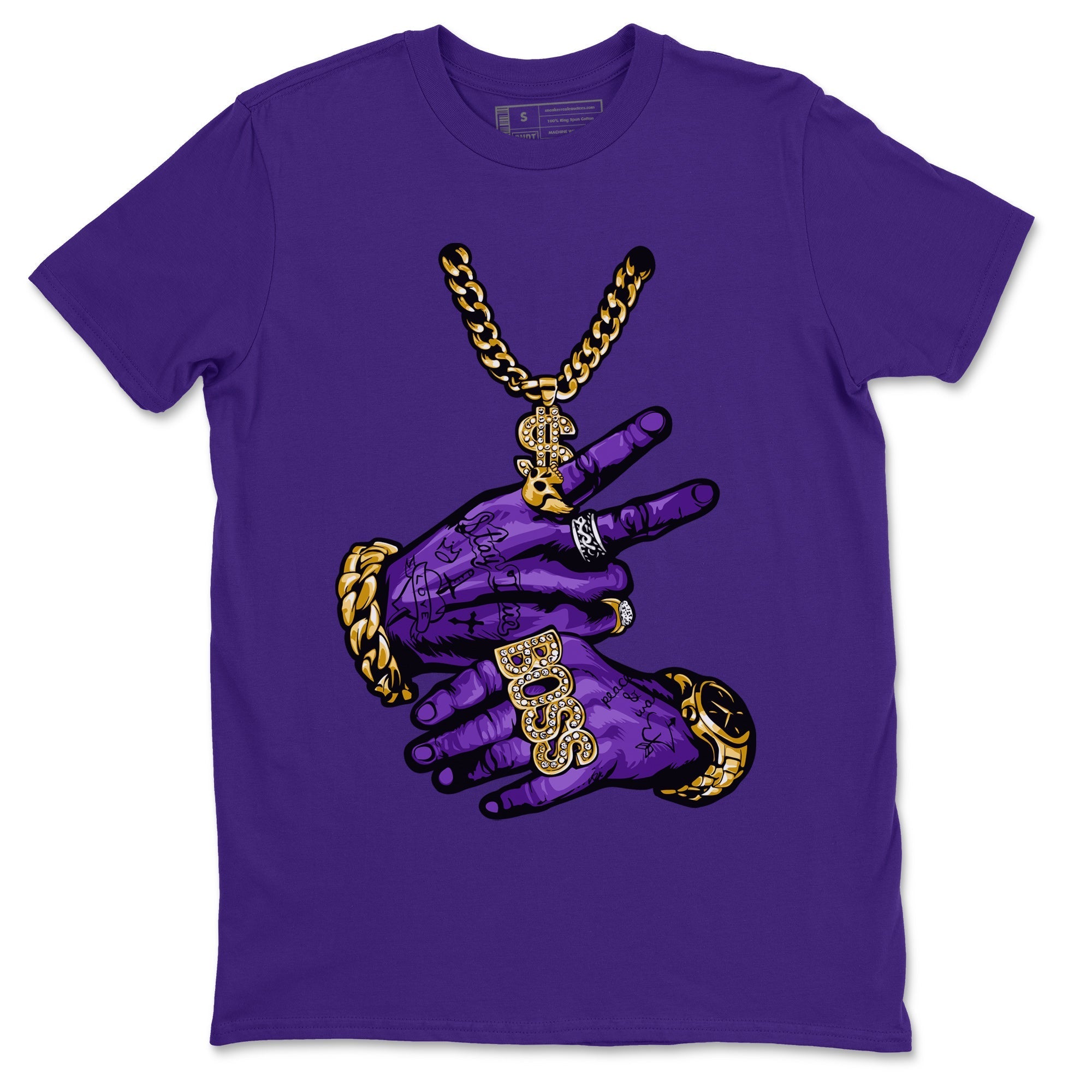 Air Jordan 12 Field Purple Sneaker Match Tees Tattoo Hands Sneaker Tees AJ12 Field Purple Sneaker Release Tees Unisex Shirts Purple 2