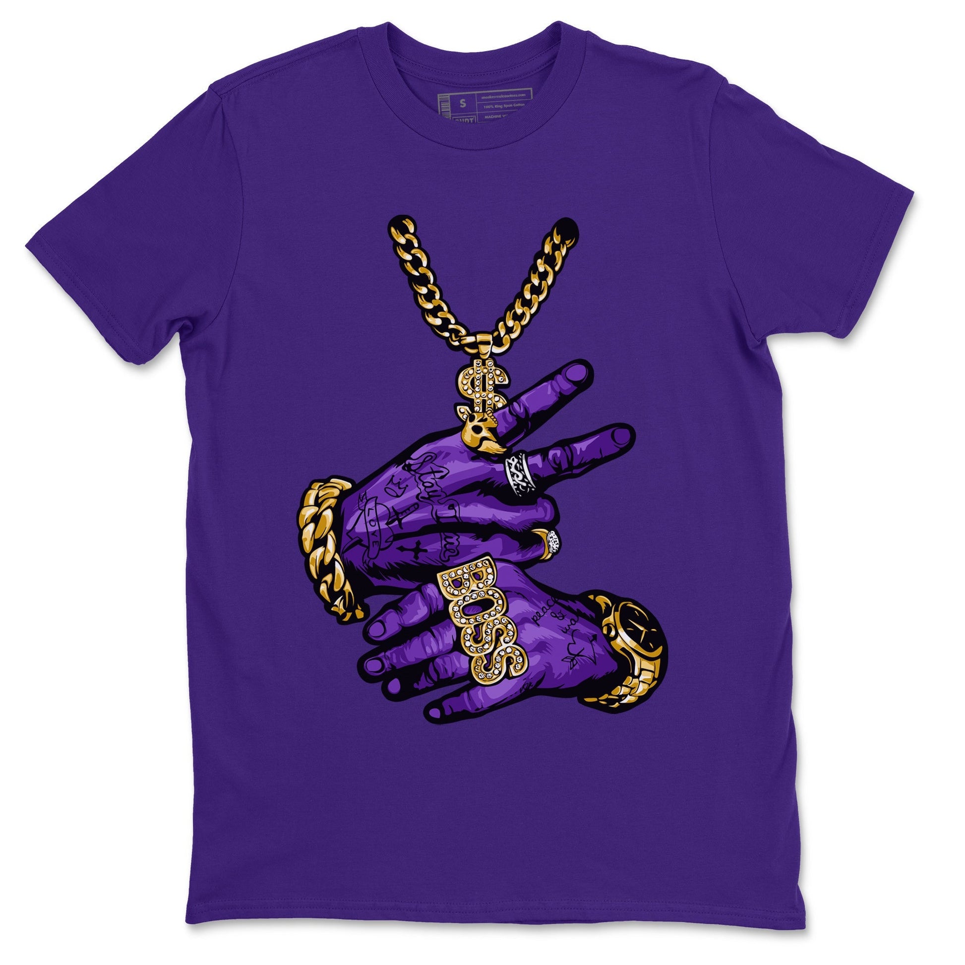 Air Jordan 12 Field Purple Sneaker Match Tees Tattoo Hands Sneaker Tees AJ12 Field Purple Sneaker Release Tees Unisex Shirts Purple 2