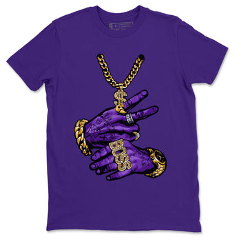 Air Jordan 12 Field Purple Sneaker Match Tees Tattoo Hands Sneaker Tees AJ12 Field Purple Sneaker Release Tees Unisex Shirts Purple 2