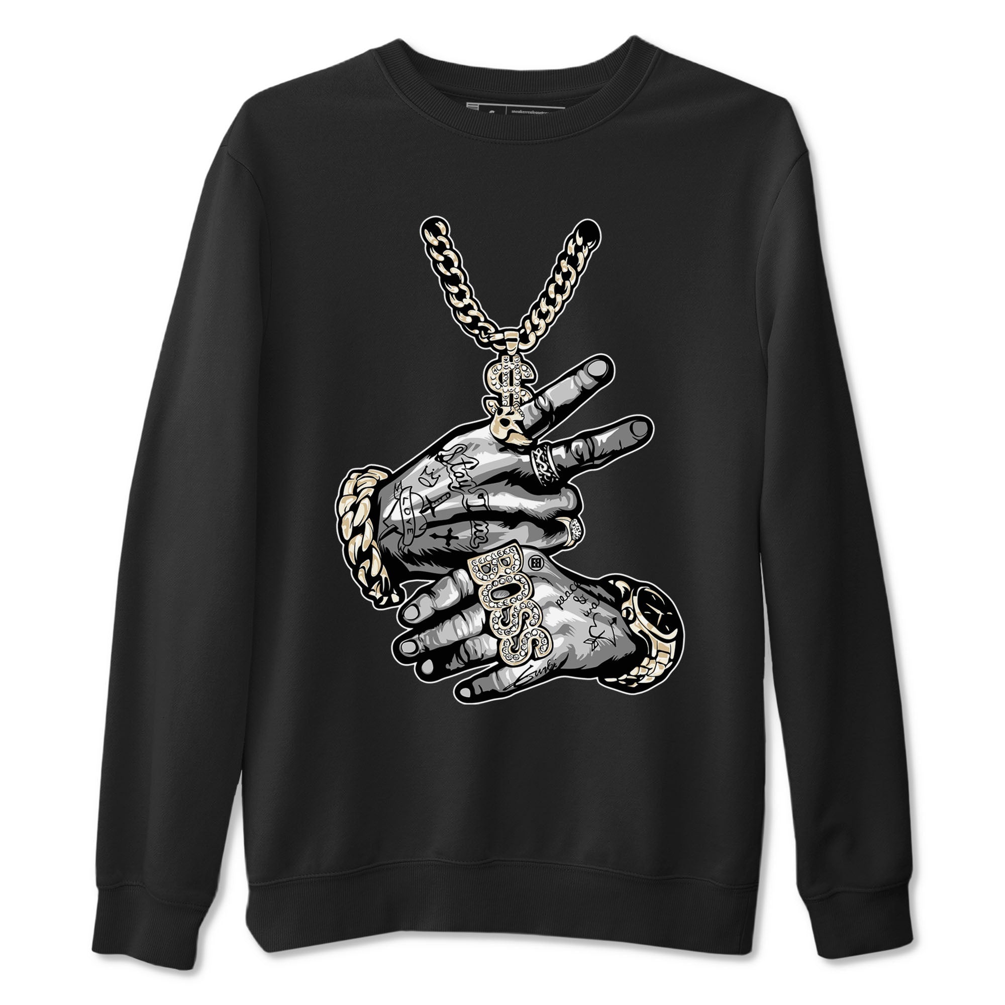 Air Jordan 3 Craft Ivory shirt to match jordans Tatto Hands sneaker tees 3s Ivory SNRT Sneaker Release Tees unisex cotton Black 2 crew neck shirt