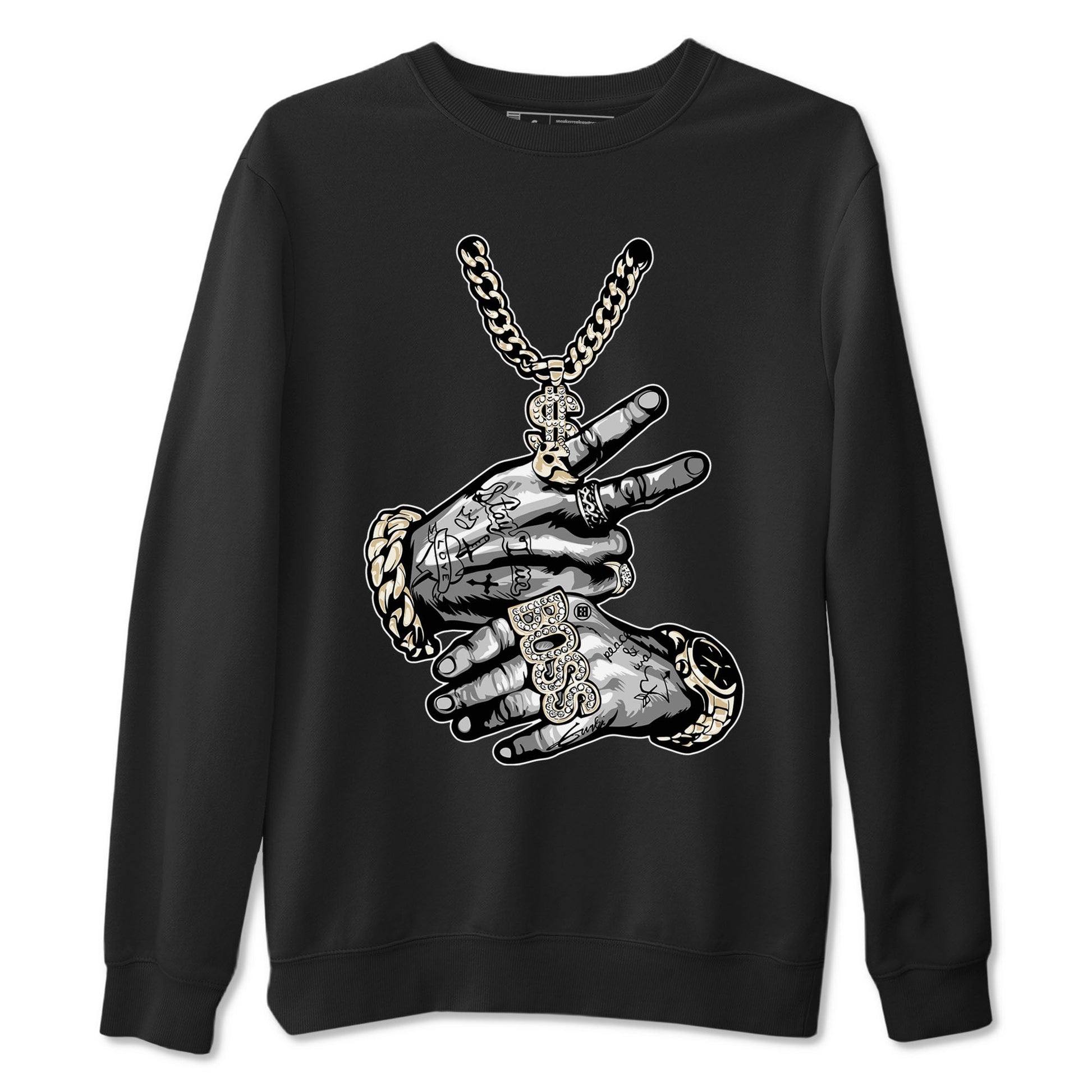 Air Jordan 3 Craft Ivory shirt to match jordans Tatto Hands sneaker tees 3s Ivory SNRT Sneaker Release Tees unisex cotton Black 2 crew neck shirt