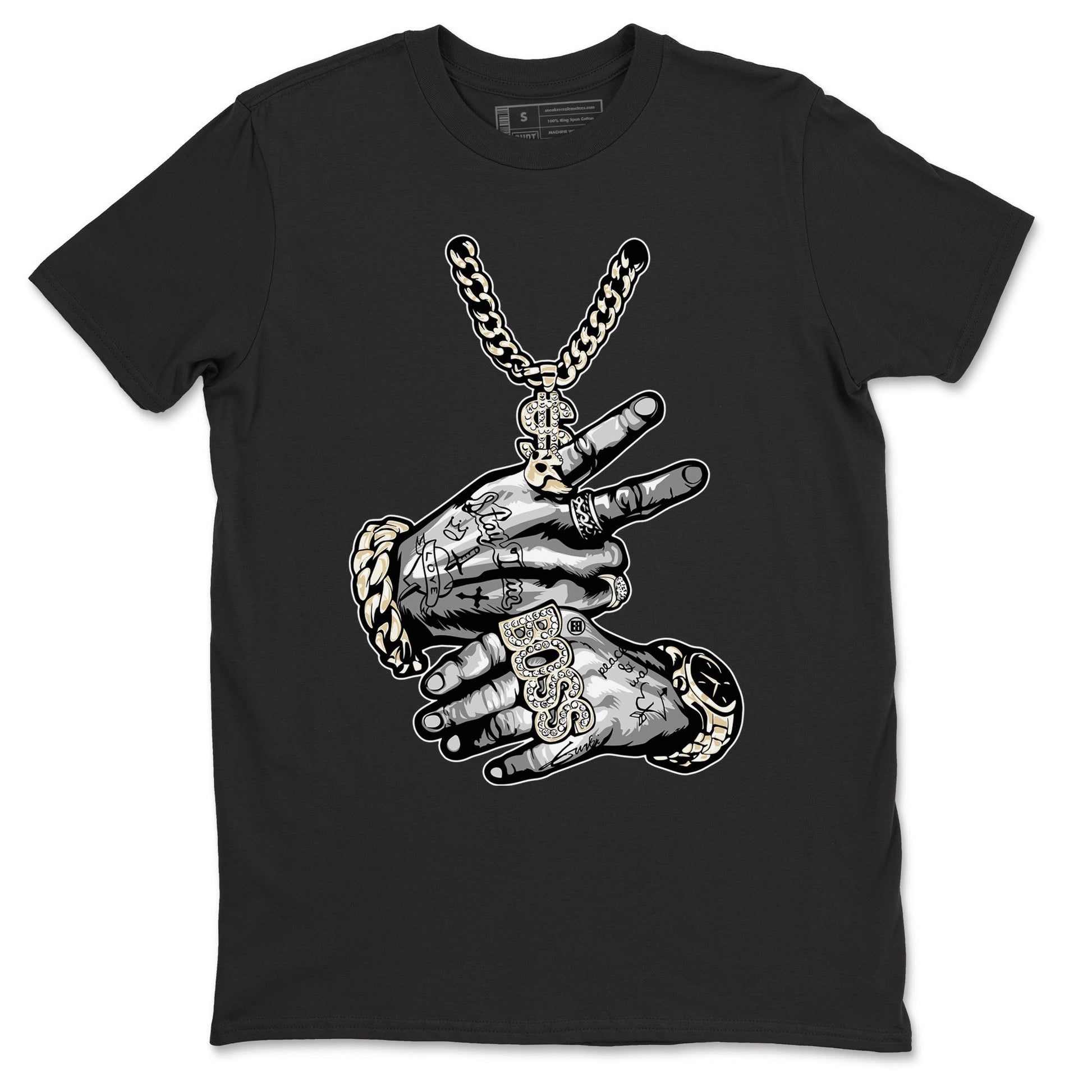 Air Jordan 3 Craft Ivory shirt to match jordans Tatto Hands sneaker tees 3s Ivory SNRT Sneaker Release Tees unisex cotton Black 2 crew neck shirt