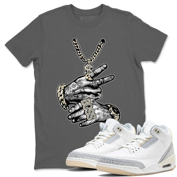 Air Jordan 3 Craft Ivory shirt to match jordans Tatto Hands sneaker tees 3s Ivory SNRT Sneaker Release Tees unisex cotton Cool Grey 1 crew neck shirt