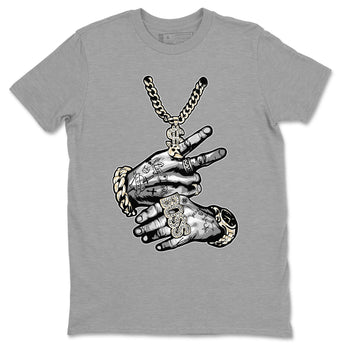 Air Jordan 3 Craft Ivory shirt to match jordans Tatto Hands sneaker tees 3s Ivory SNRT Sneaker Release Tees unisex cotton Heather Grey 2 crew neck shirt
