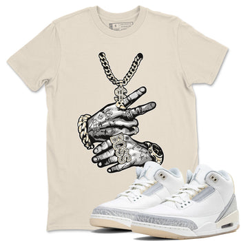Air Jordan 3 Craft Ivory shirt to match jordans Tatto Hands sneaker tees 3s Ivory SNRT Sneaker Release Tees unisex cotton Natural 1 crew neck shirt