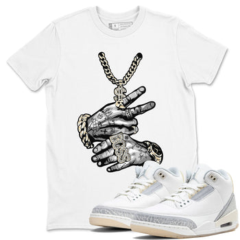 Air Jordan 3 Craft Ivory shirt to match jordans Tatto Hands sneaker tees 3s Ivory SNRT Sneaker Release Tees unisex cotton White 1 crew neck shirt