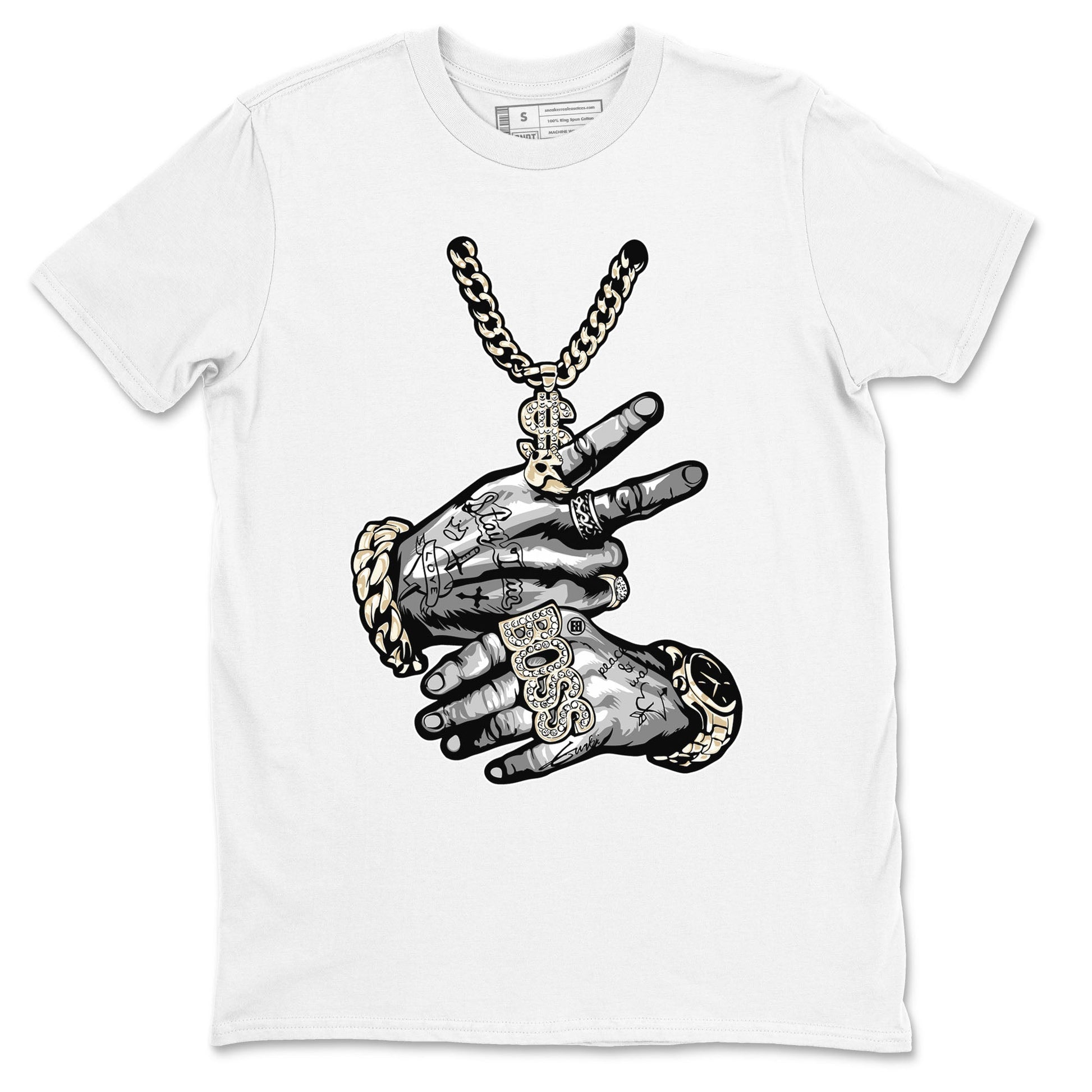 Air Jordan 3 Craft Ivory shirt to match jordans Tatto Hands sneaker tees 3s Ivory SNRT Sneaker Release Tees unisex cotton White 2 crew neck shirt