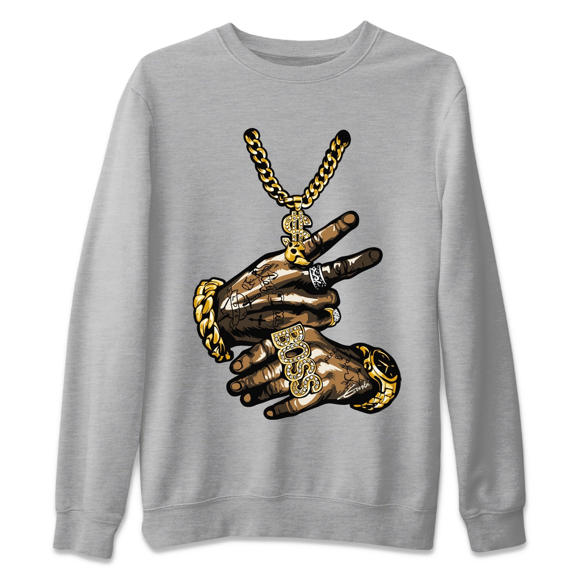 Air Jordan 3 Palomino Sneaker Match Tees Tattoo Hands Sneaker Tees Jordan 3 Palomino Sneaker Release Tees Unisex Shirts Heather Grey 2