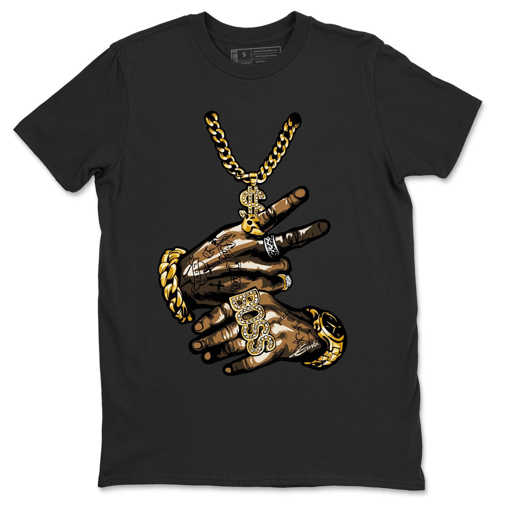Air Jordan 3 Palomino Sneaker Match Tees Tattoo Hands Sneaker Tees Jordan 3 Palomino Sneaker Release Tees Unisex Shirts Black 2