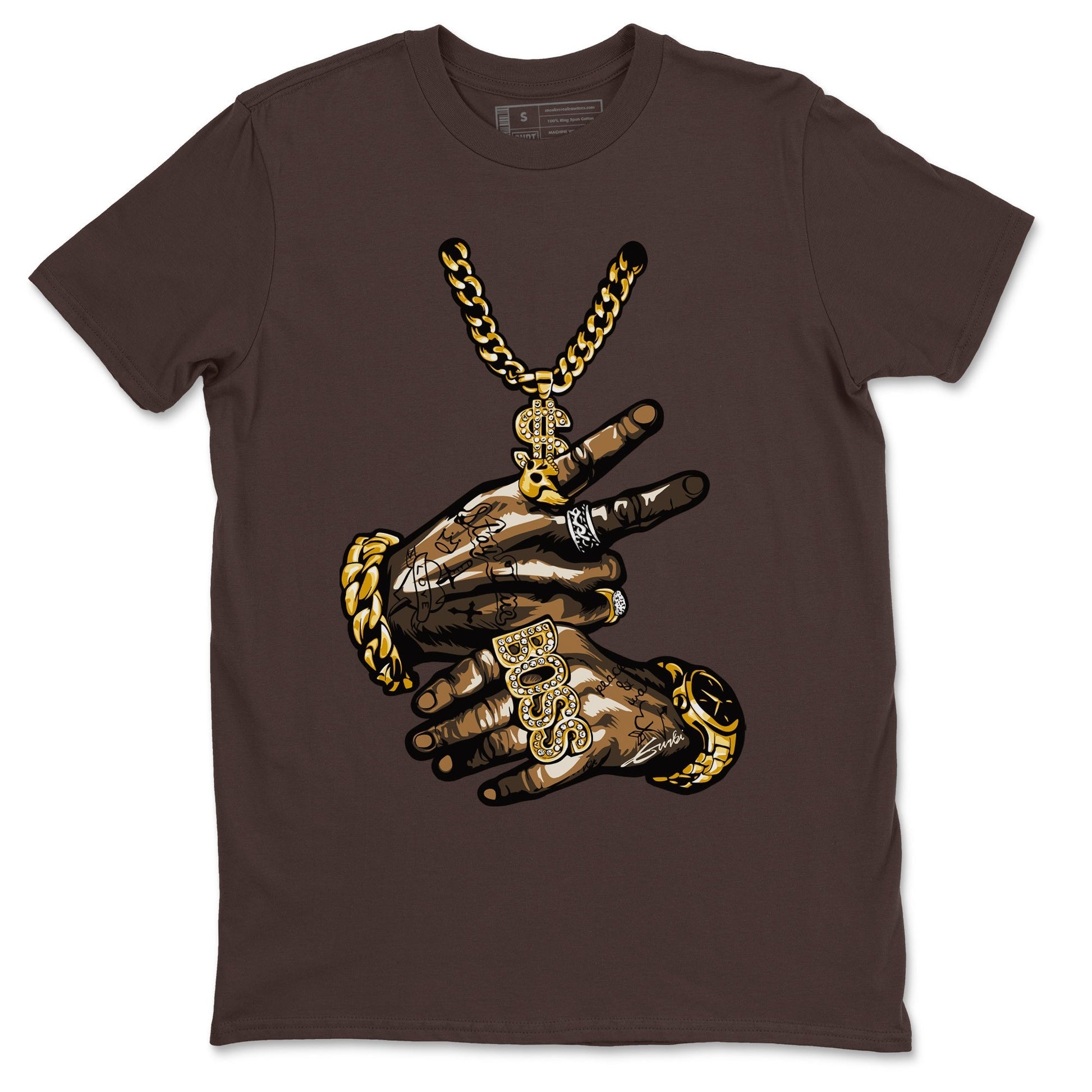 Air Jordan 3 Palomino Sneaker Match Tees Tattoo Hands Sneaker Tees Jordan 3 Palomino Sneaker Release Tees Unisex Shirts Dark Chocolate 2