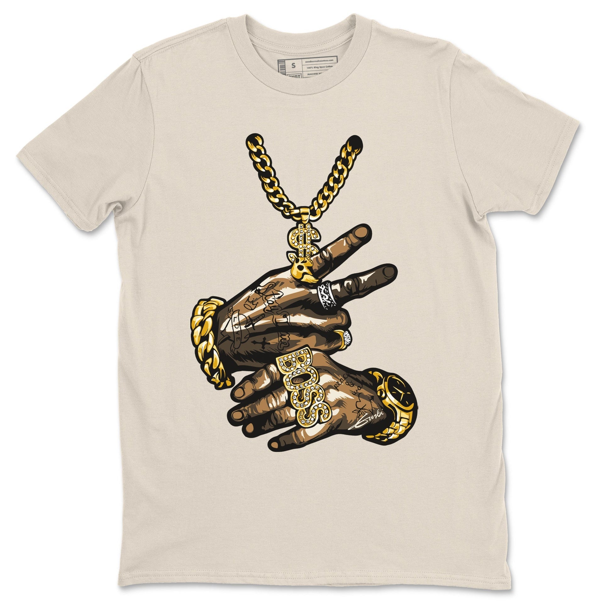 Air Jordan 3 Palomino Sneaker Match Tees Tattoo Hands Sneaker Tees Jordan 3 Palomino Sneaker Release Tees Unisex Shirts Natural 2