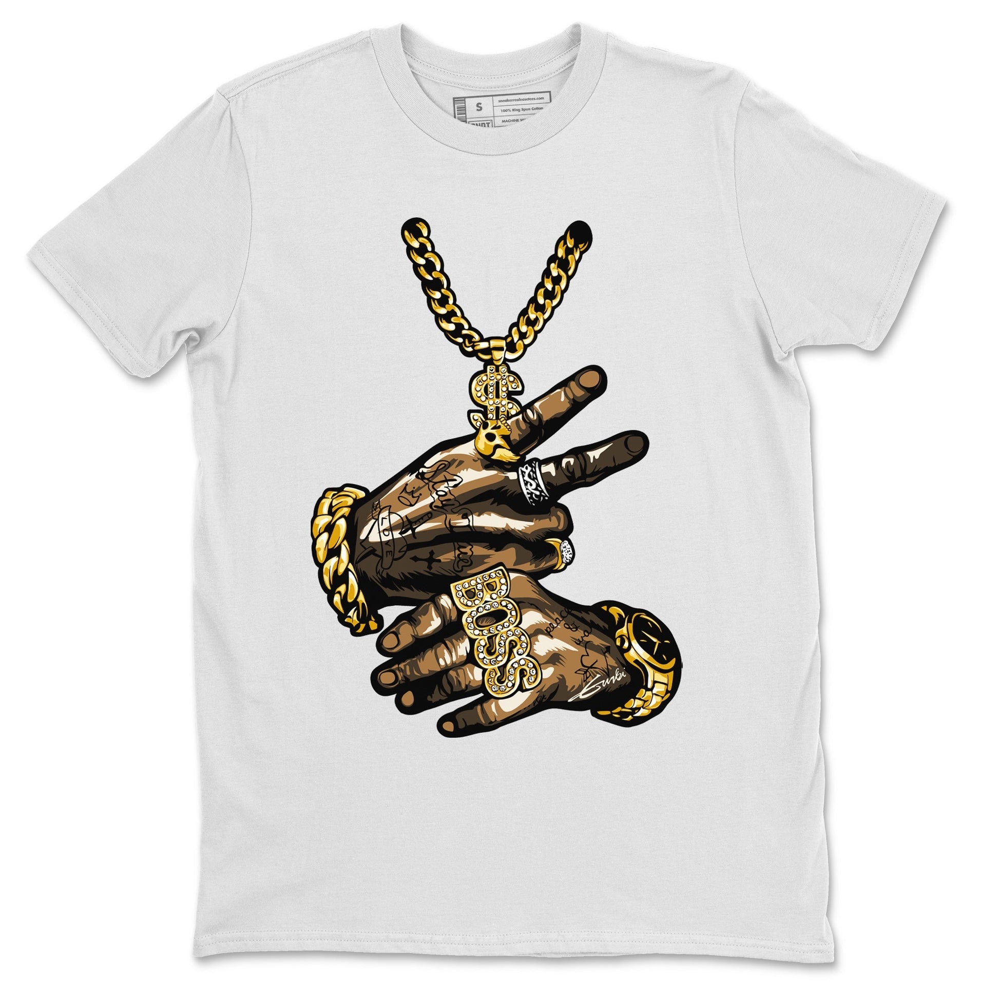 Air Jordan 3 Palomino Sneaker Match Tees Tattoo Hands Sneaker Tees Jordan 3 Palomino Sneaker Release Tees Unisex Shirts White 2