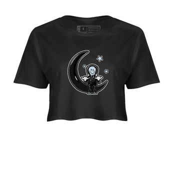 Air Jordan 11 Space shirt to match jordans The Astronaut sneaker tees AJ11 Black and Varsity Royal SNRT Sneaker Release Tees Black 2 Crop T-Shirt