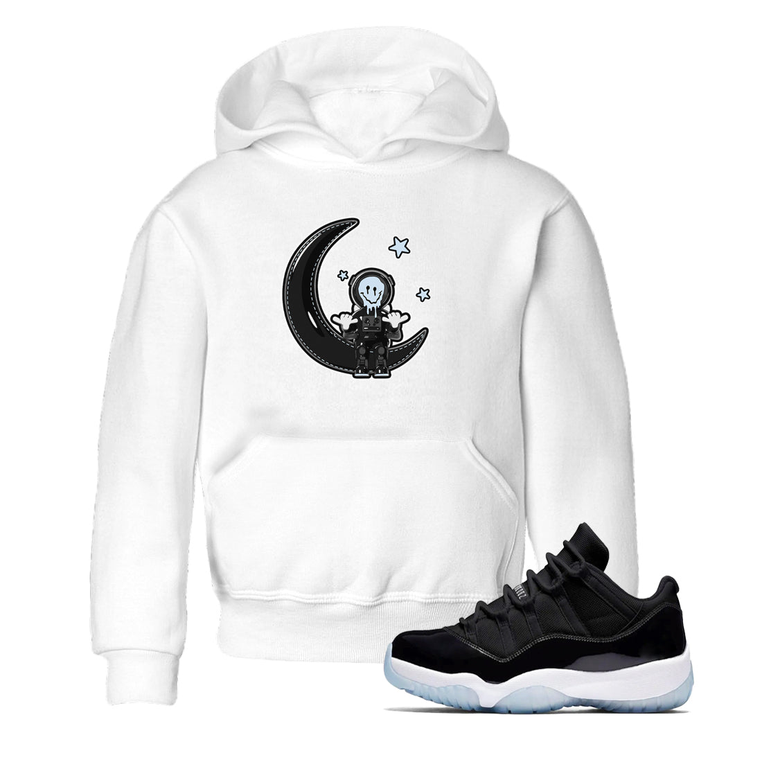 Air Jordan 11 Space Jam shirt to match jordans The Astronaut sneaker tees AJ11 Space Jam SNRT Sneaker Release Tees Baby Toddler White 1 T-Shirt