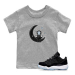 Air Jordan 11 Space Jam shirt to match jordans The Astronaut sneaker tees AJ11 Space Jam SNRT Sneaker Release Tees Baby Toddler Heather Grey 1 T-Shirt
