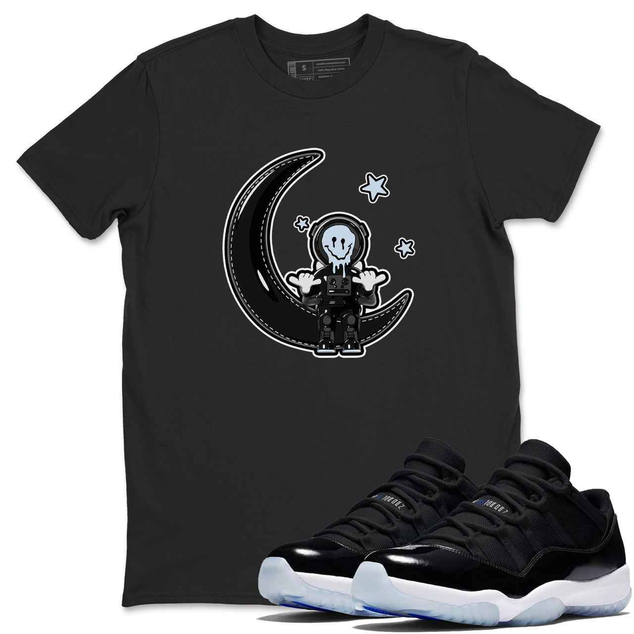 Air Jordan 11 Space Jam shirt to match jordans The Astronaut sneaker tees AJ11 Space Jam SNRT Sneaker Release Tees Unisex White 1 T-Shirt