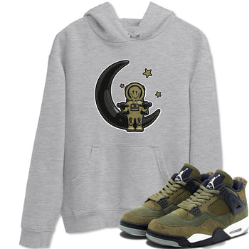 Air Jordan 4 Medium Olive shirt to match jordans The Astronaut sneaker tees AJ4 Medium Olive SNRT Sneaker Release Tees Unisex Heather Grey 1 T-Shirt