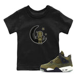 Air Jordan 4 Medium Olive shirt to match jordans The Astronaut sneaker tees AJ4 Medium Olive SNRT Sneaker Release Tees Baby Toddler Black 1 T-Shirt