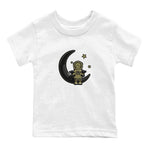 Air Jordan 4 Medium Olive shirt to match jordans The Astronaut sneaker tees AJ4 Medium Olive SNRT Sneaker Release Tees Baby Toddler White 2 T-Shirt