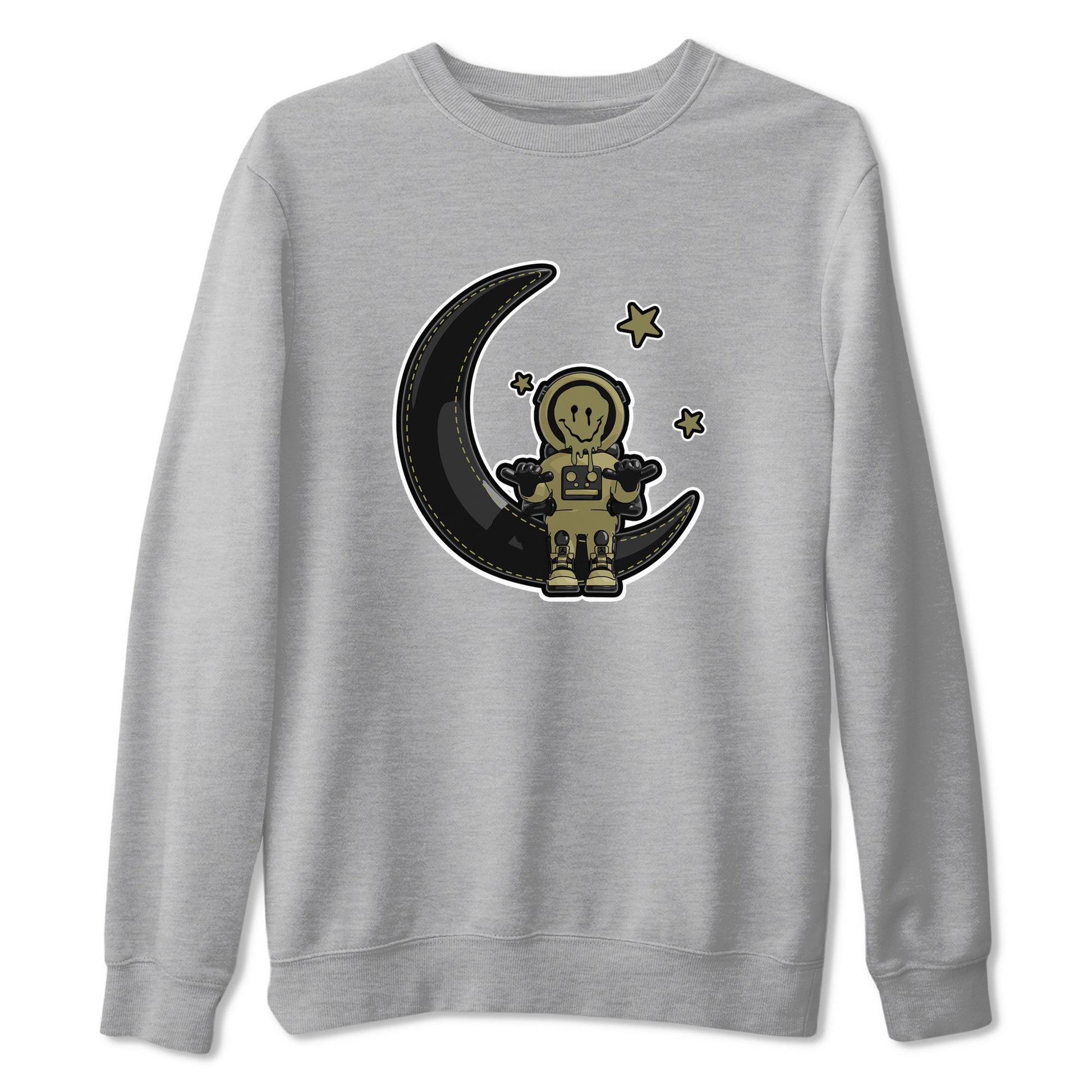 Air Jordan 4 Medium Olive shirt to match jordans The Astronaut sneaker tees AJ4 Medium Olive SNRT Sneaker Release Tees Unisex Heather Grey 2 T-Shirt