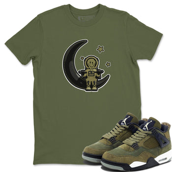 Air Jordan 4 Medium Olive shirt to match jordans The Astronaut sneaker tees AJ4 Medium Olive SNRT Sneaker Release Tees Unisex Military Green 1 T-Shirt