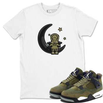 Air Jordan 4 Medium Olive shirt to match jordans The Astronaut sneaker tees AJ4 Medium Olive SNRT Sneaker Release Tees Unisex White 1 T-Shirt