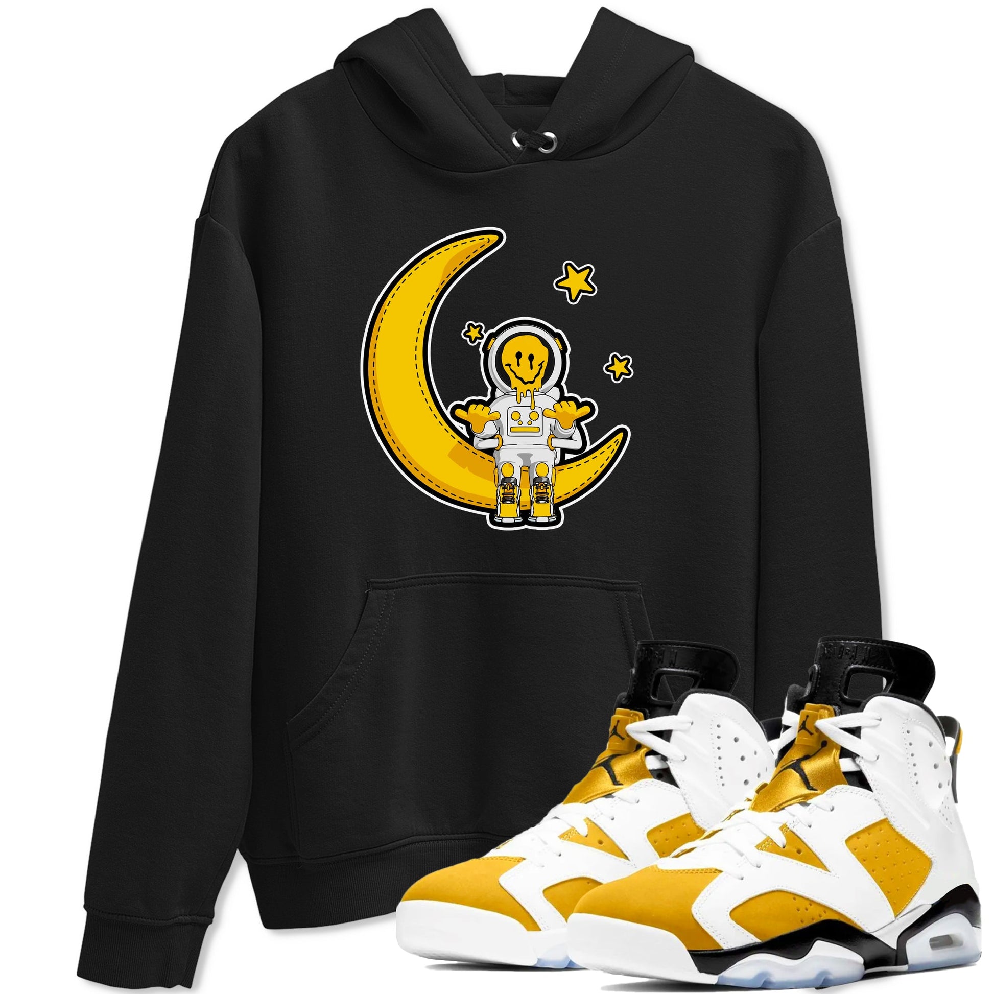 Air Jordan 6 Yellow Ochre shirt to match jordans The Astronaut sneaker tees AJ6 Yellow Ochre SNRT Sneaker Release Tees Unisex Black 1 T-Shirt