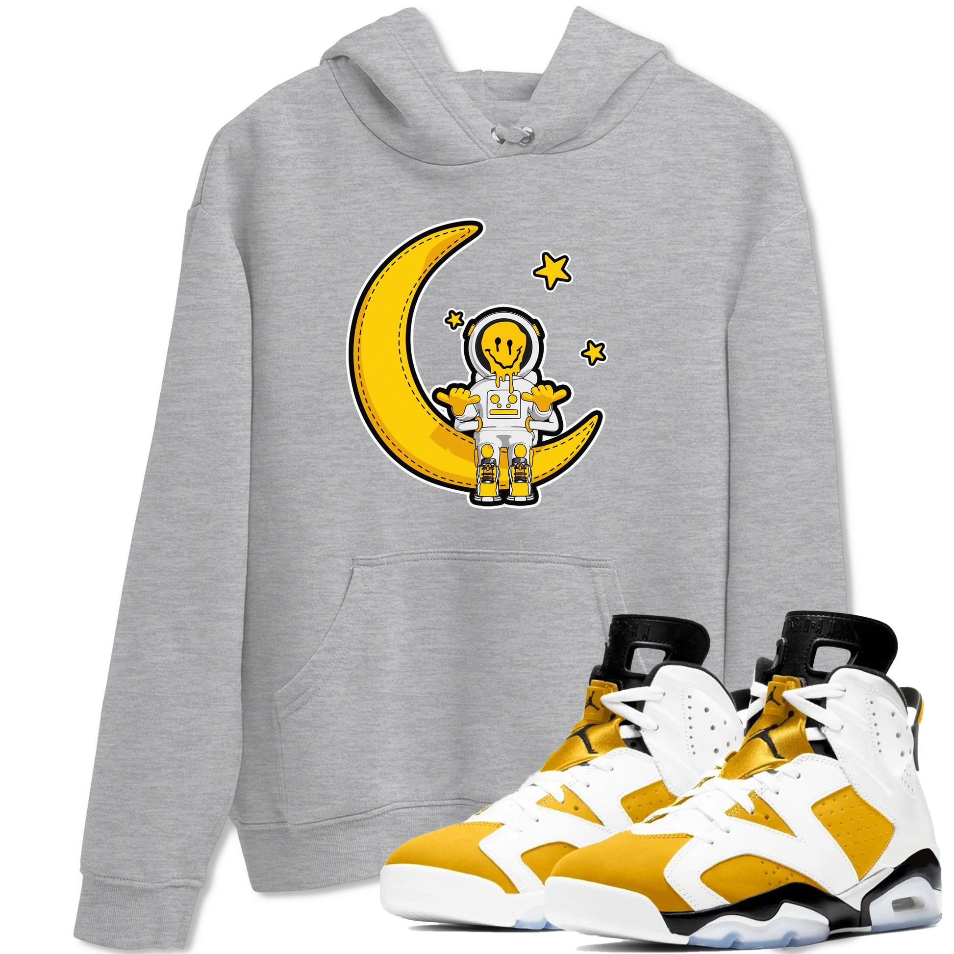 Air Jordan 6 Yellow Ochre shirt to match jordans The Astronaut sneaker tees AJ6 Yellow Ochre SNRT Sneaker Release Tees Unisex Heather Grey 1 T-Shirt