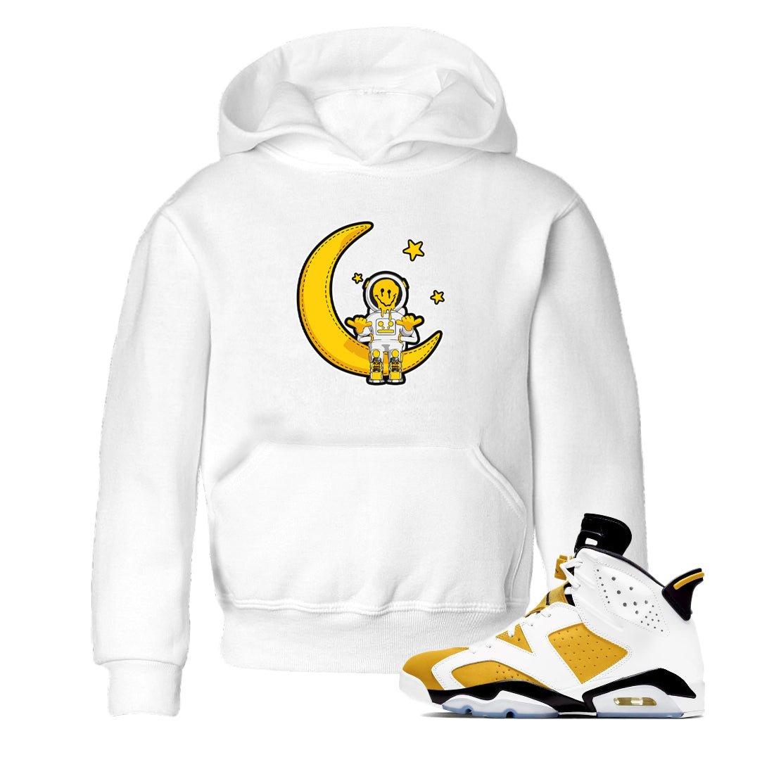 Air Jordan 6 Yellow Ochre shirt to match jordans The Astronaut sneaker tees AJ6 Yellow Ochre SNRT Sneaker Release Tees Baby Toddler White 1 T-Shirt