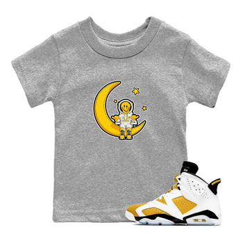 Air Jordan 6 Yellow Ochre shirt to match jordans The Astronaut sneaker tees AJ6 Yellow Ochre SNRT Sneaker Release Tees Baby Toddler Heather Grey 1 T-Shirt