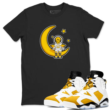 Air Jordan 6 Yellow Ochre shirt to match jordans The Astronaut sneaker tees AJ6 Yellow Ochre SNRT Sneaker Release Tees Unisex Black 1 T-Shirt