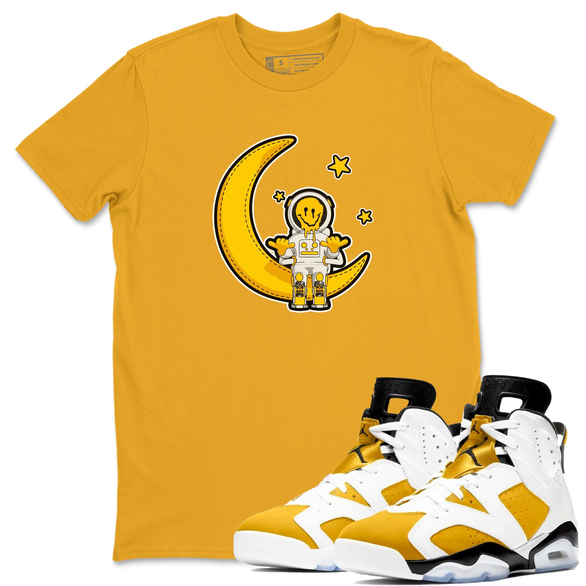 Air Jordan 6 Yellow Ochre shirt to match jordans The Astronaut sneaker tees AJ6 Yellow Ochre SNRT Sneaker Release Tees Unisex Gold 1 T-Shirt
