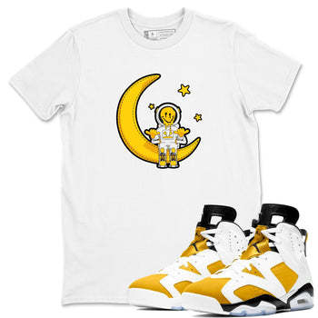 Air Jordan 6 Yellow Ochre shirt to match jordans The Astronaut sneaker tees AJ6 Yellow Ochre SNRT Sneaker Release Tees Unisex White 1 T-Shirt