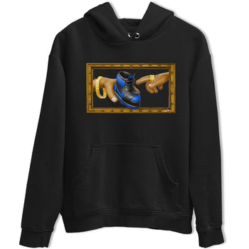 Air Jordan 1 Royal Reimagined shirt to match jordans The Creation of Adam sneaker tees AJ1 Royal Reimagined SNRT Sneaker Release Tees Unisex Black 2 T-Shirt