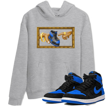 Air Jordan 1 Royal Reimagined shirt to match jordans The Creation of Adam sneaker tees AJ1 Royal Reimagined SNRT Sneaker Release Tees Unisex Heather Grey 1 T-Shirt