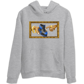 Air Jordan 1 Royal Reimagined shirt to match jordans The Creation of Adam sneaker tees AJ1 Royal Reimagined SNRT Sneaker Release Tees Unisex Heather Grey 2 T-Shirt