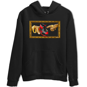 Air Jordan 1 Satin Bred shirt to match jordans The Creation of Adam sneaker tees AJ1 Satin Bred SNRT Sneaker Release Tees Unisex Black 2 T-Shirt