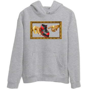 Air Jordan 1 Satin Bred shirt to match jordans The Creation of Adam sneaker tees AJ1 Satin Bred SNRT Sneaker Release Tees Unisex Heather Grey 2 T-Shirt